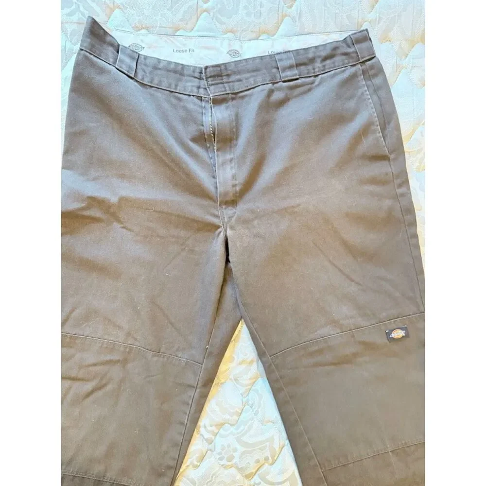 Dickies Loose Fit Double Knee Work Pants 38x32 – Dark Brown Men’s